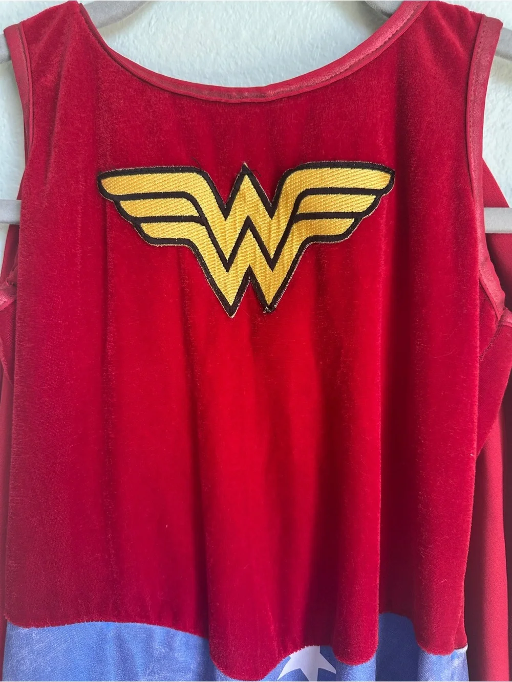 Rubie’s Wonder Woman Costume Girls Medium Red Blue Cape